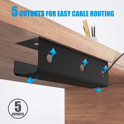 Custom Carbon Steel Powder Coating Metal Bracket Under Desk Cable Management Tray Wire Tray For Office