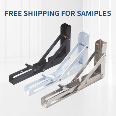 Floating Shelf Mounting Brackets Air Conditioner Wall Hanging Triangle Folding Metal Bracket For Cabinet