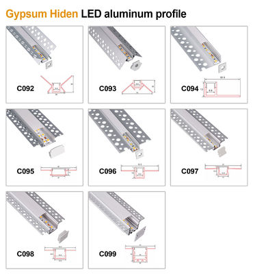 Bend LED Strip Aluminum Light Channel Plaster Aluminum Extrusion Parts