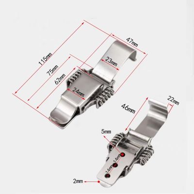 Custom Acceptable 304 Stainless Steel Flexible & Damping Toggle Latch With Self-hook For Medical Equipment & Vehicles