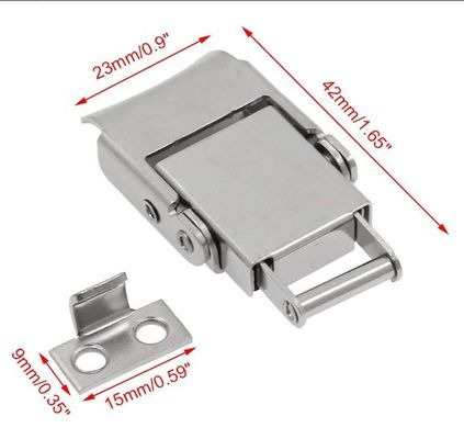 Stainless Steel 304 Spring Loaded Draw Latch Toggle Hasp Clamp Latch Lock Cylinders For Boxes And Cabinets