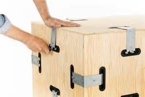C058 Plywood Crate Clips for 8 mm Panels - Reusable Wooden Box Fasteners