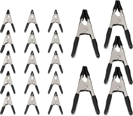 Heavy Duty 2 4 6 9 Inch Black Powder Coated Steel And Carbon Metal Spring A Clamps With PVC Handles For Woodworking