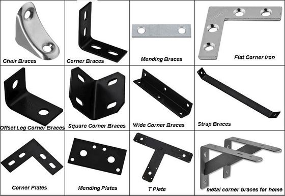 Custom Single-Sided L Shape Angle Corner Bracket Galvanized Metal Steel For Wood Construction Wall Bracket