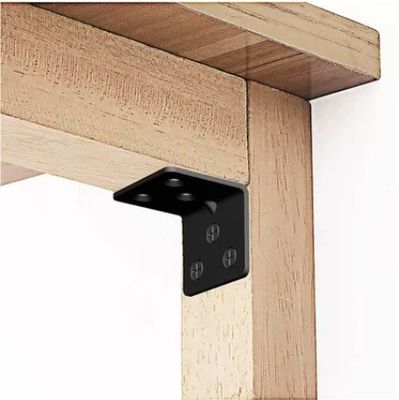 Custom Galvanized Steel Wood Connector Hardware Metal Decorative L Bracket For Timber
