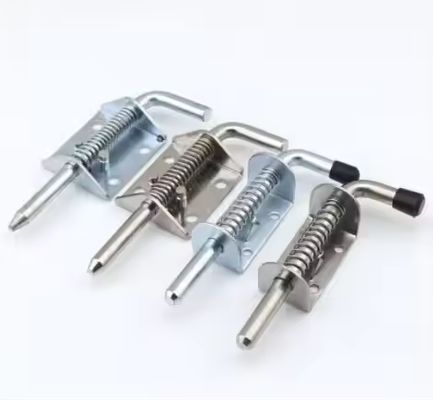 Hot Sale Galvanized Spring Loaded Latch Pin Barrel Bolt Brushed Finished Door Lock Free Sample