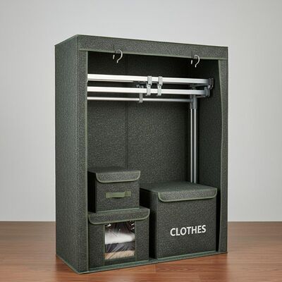 Galvanized Sheet Foldable Moving Closet with Customizable Logo for Portable Wardrobe